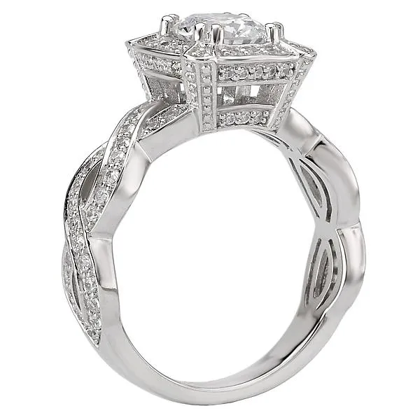 Halo Semi Mount Diamond Ring