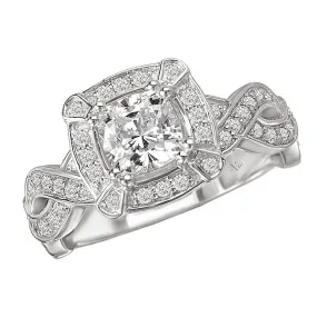 Halo Semi Mount Diamond Ring