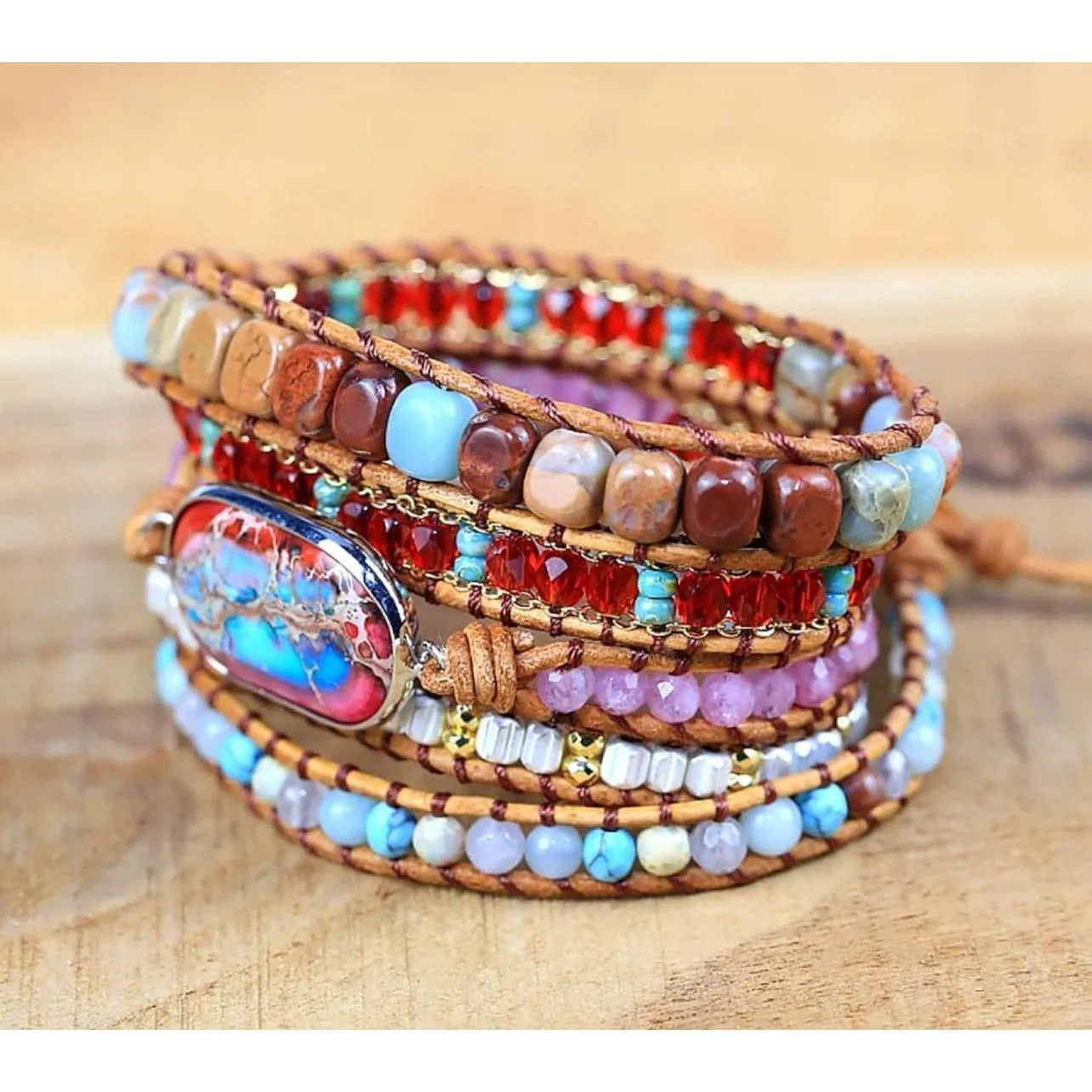 Handmade Bracelet Bohemian Amazonite Unisex