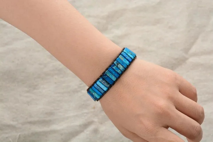Handmade Multi Color Natural Stone strand Bracelets, Evoke your inner Chakra