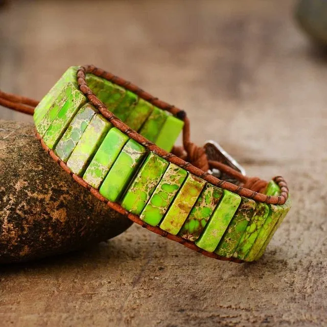 Handmade Multi Color Natural Stone strand Bracelets, Evoke your inner Chakra