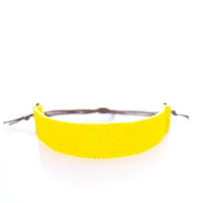 Happy Cord Yellow Beaded Bracelet