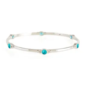 Holi Jewel Bangle - Turquoise