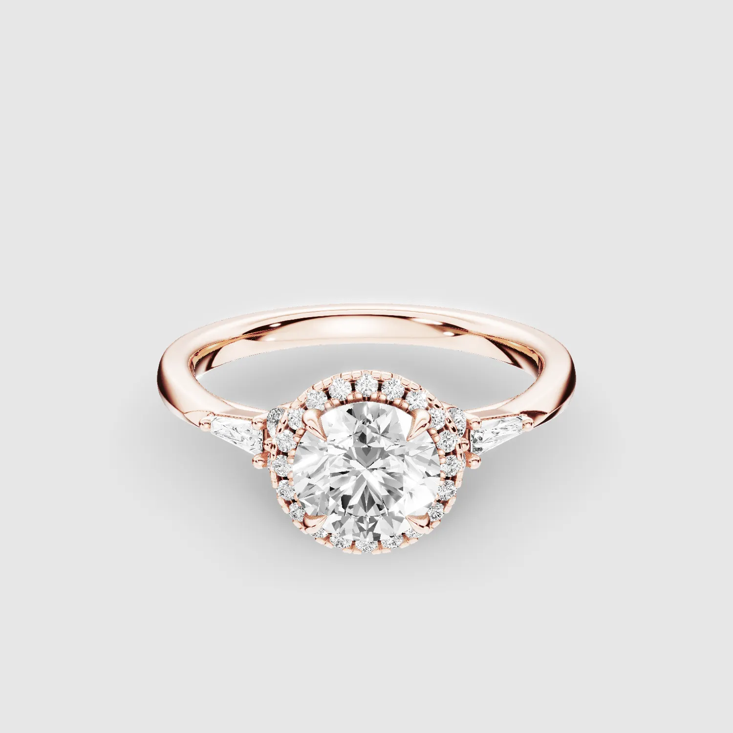 Ira Lab Grown Diamond Solitaire Ring - The Mystic Halo Collection-Round