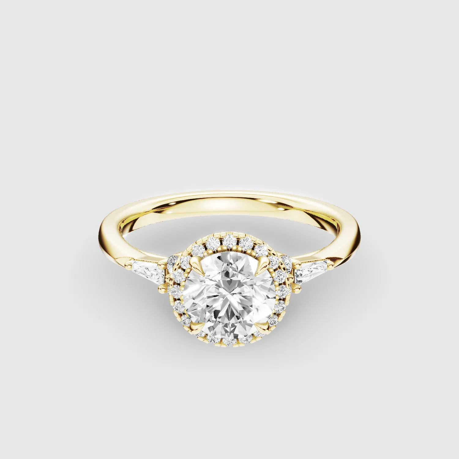 Ira Lab Grown Diamond Solitaire Ring - The Mystic Halo Collection-Round