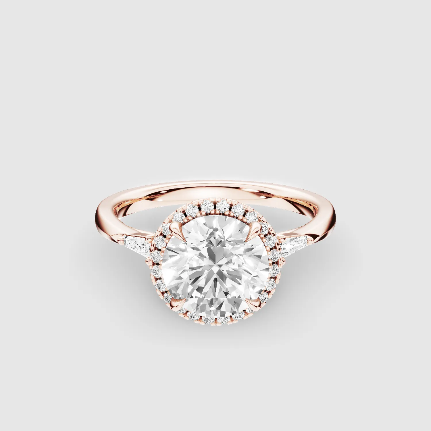 Ira Lab Grown Diamond Solitaire Ring - The Mystic Halo Collection-Round