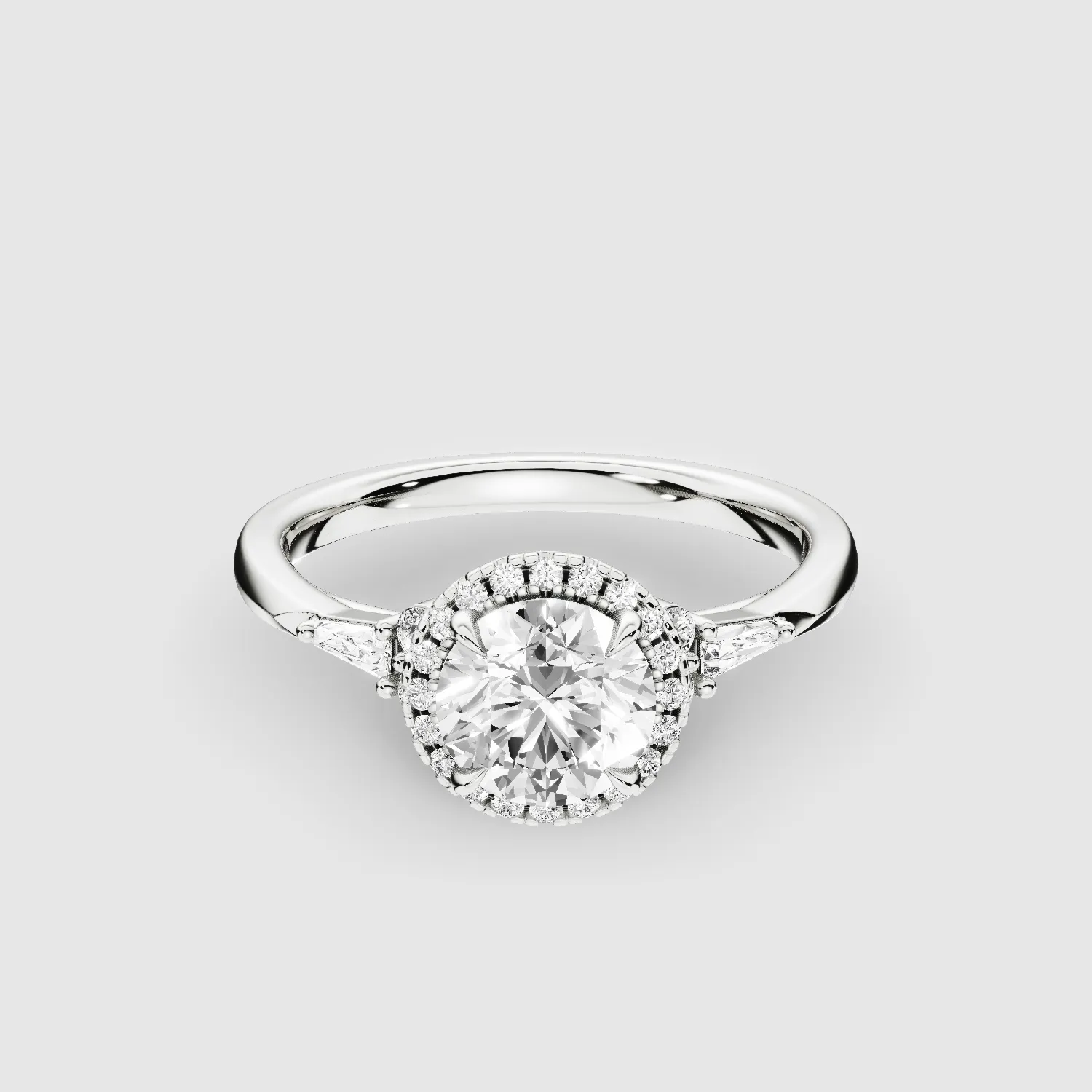 Ira Lab Grown Diamond Solitaire Ring - The Mystic Halo Collection-Round