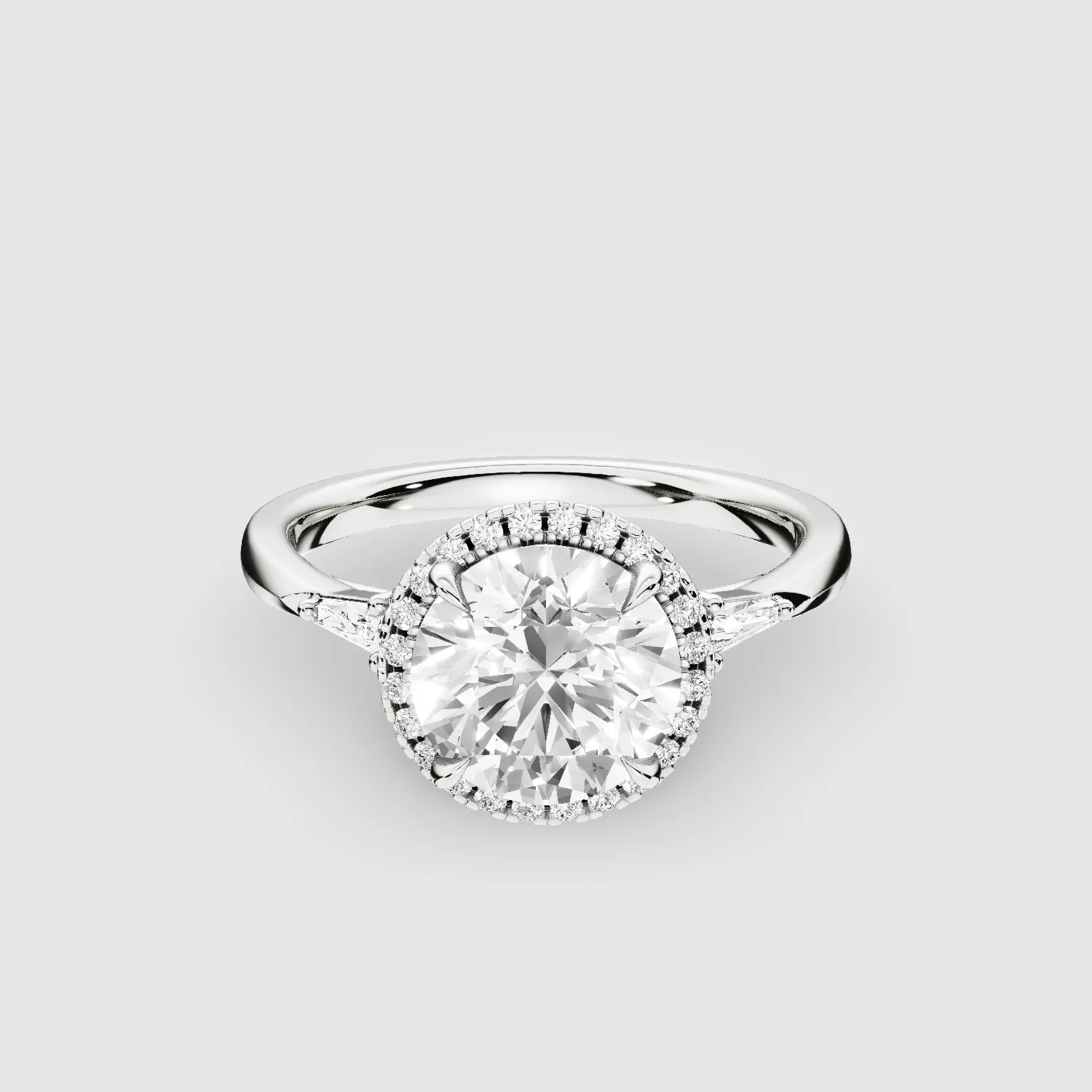 Ira Lab Grown Diamond Solitaire Ring - The Mystic Halo Collection-Round