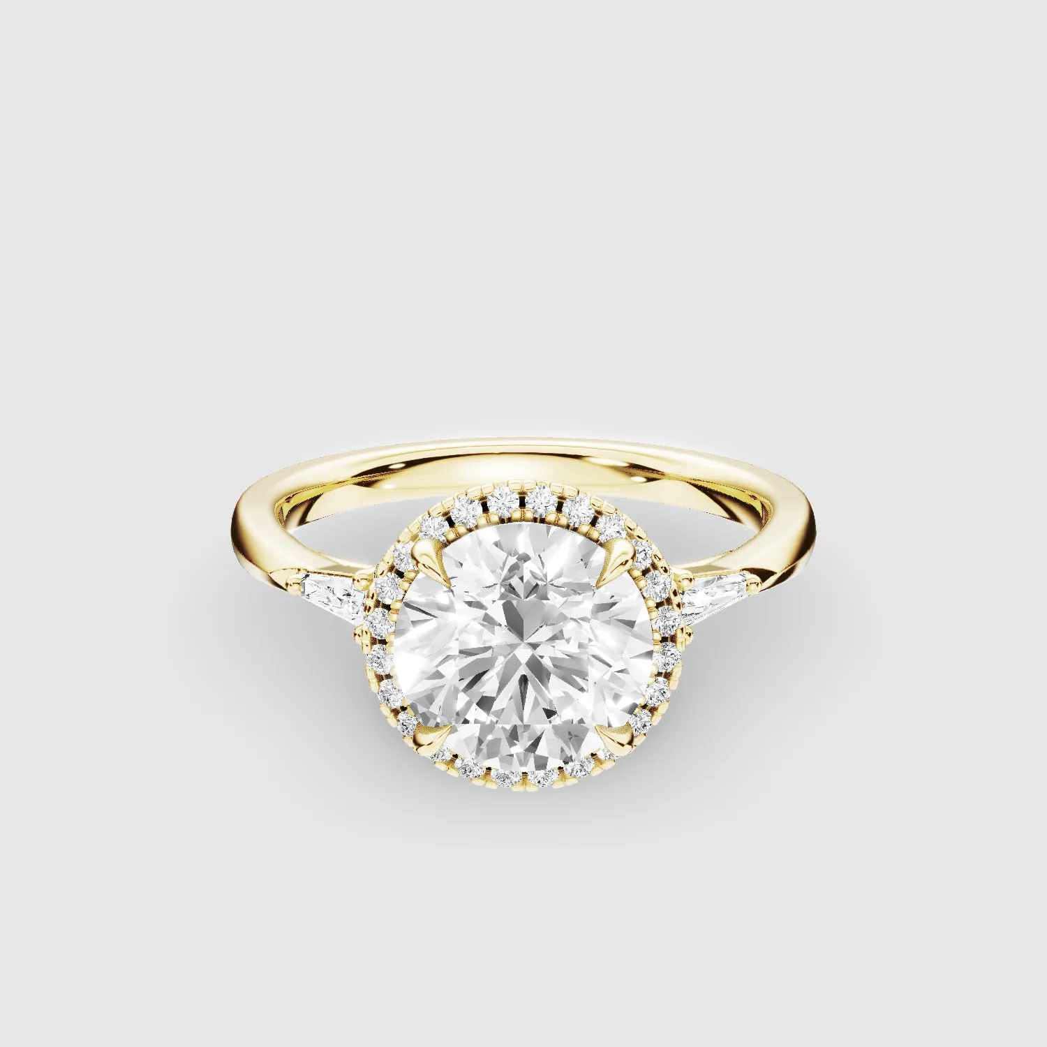 Ira Lab Grown Diamond Solitaire Ring - The Mystic Halo Collection-Round