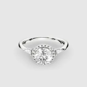 Ira Lab Grown Diamond Solitaire Ring - The Mystic Halo Collection-Round
