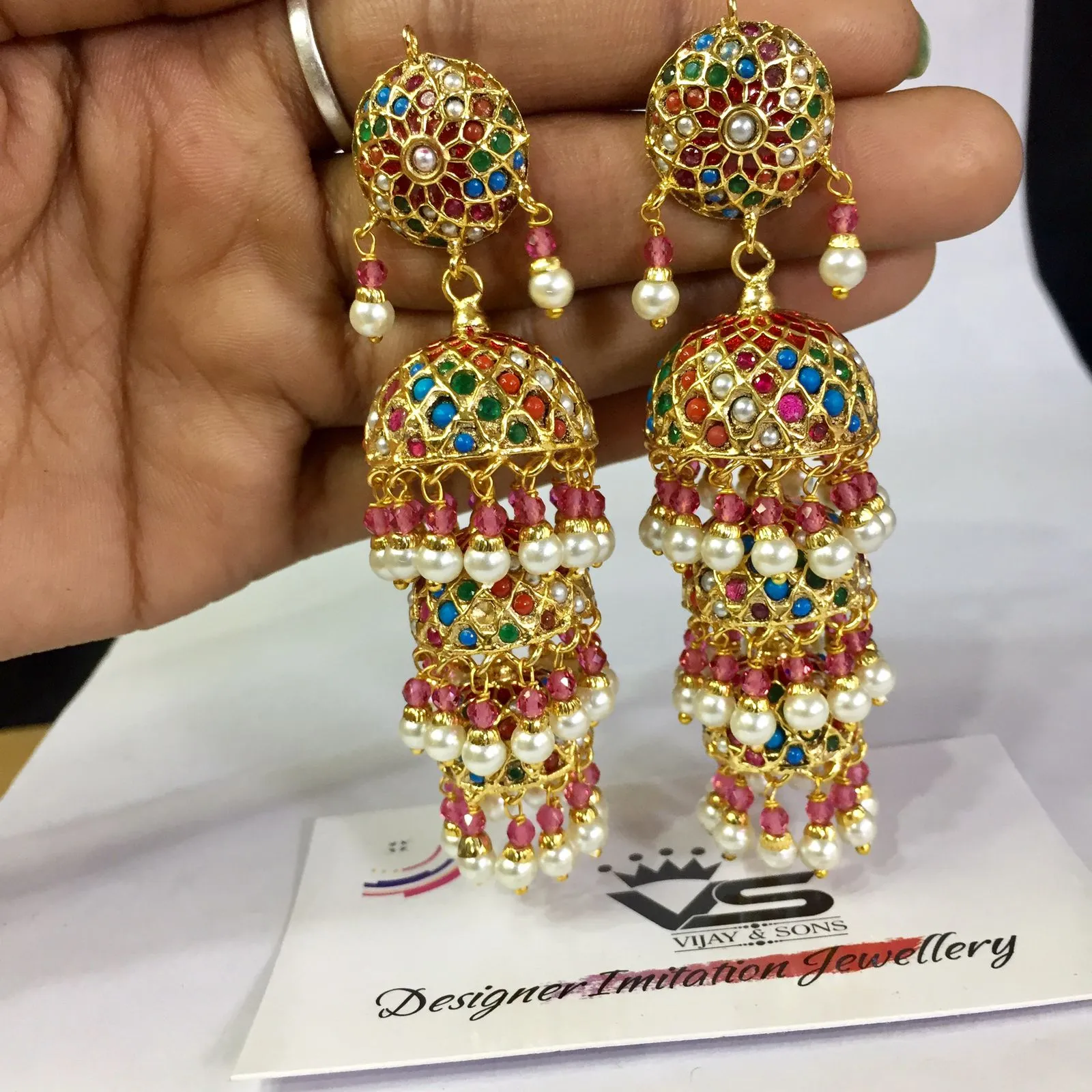 Jadau earrings 455335