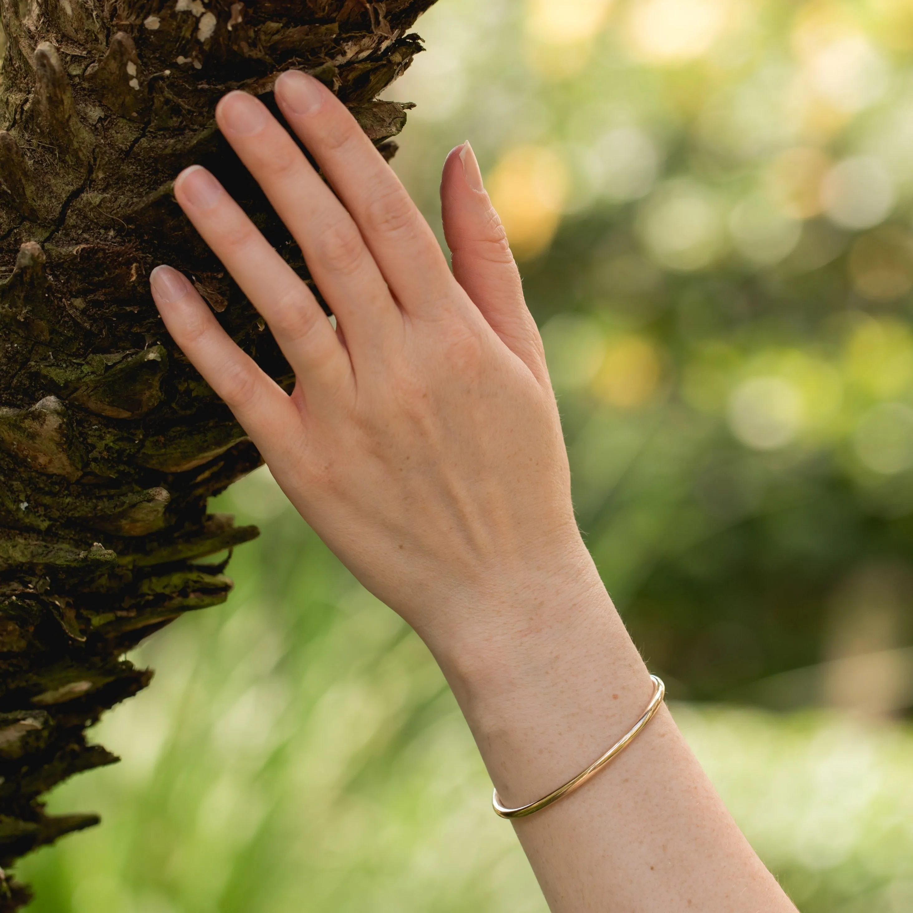 Journey Gold Bangle Cuff Bracelet