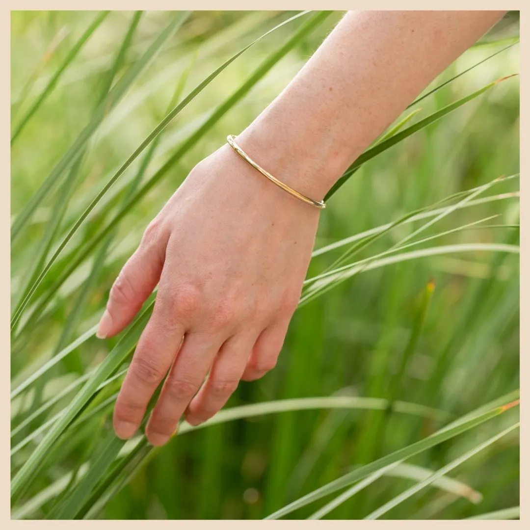Journey Gold Bangle Cuff Bracelet