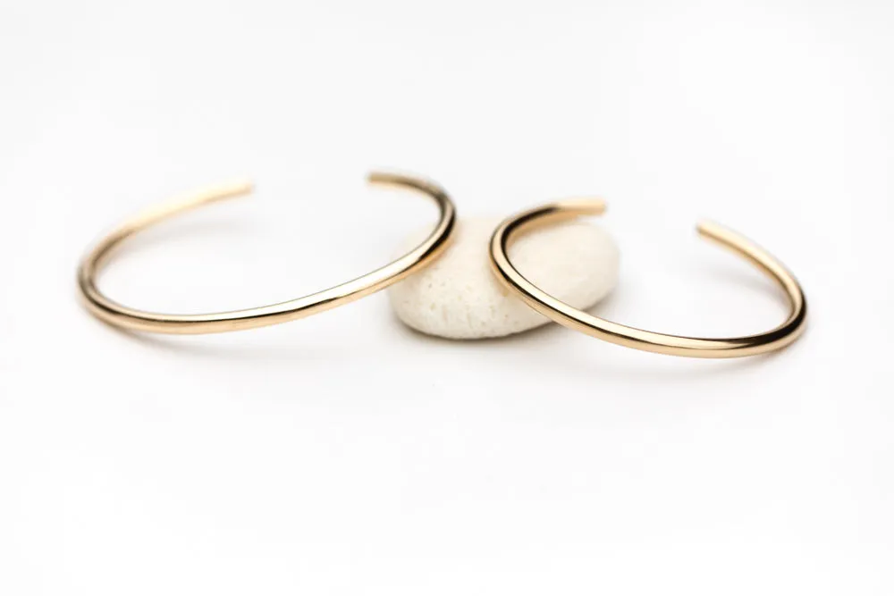 Journey Gold Bangle Cuff Bracelet