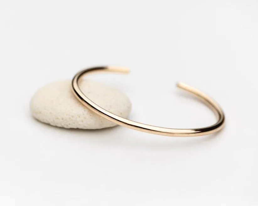 Journey Gold Bangle Cuff Bracelet