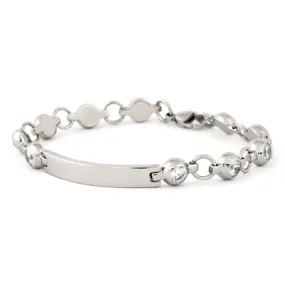 Ladies' ID Bracelet with Crystals