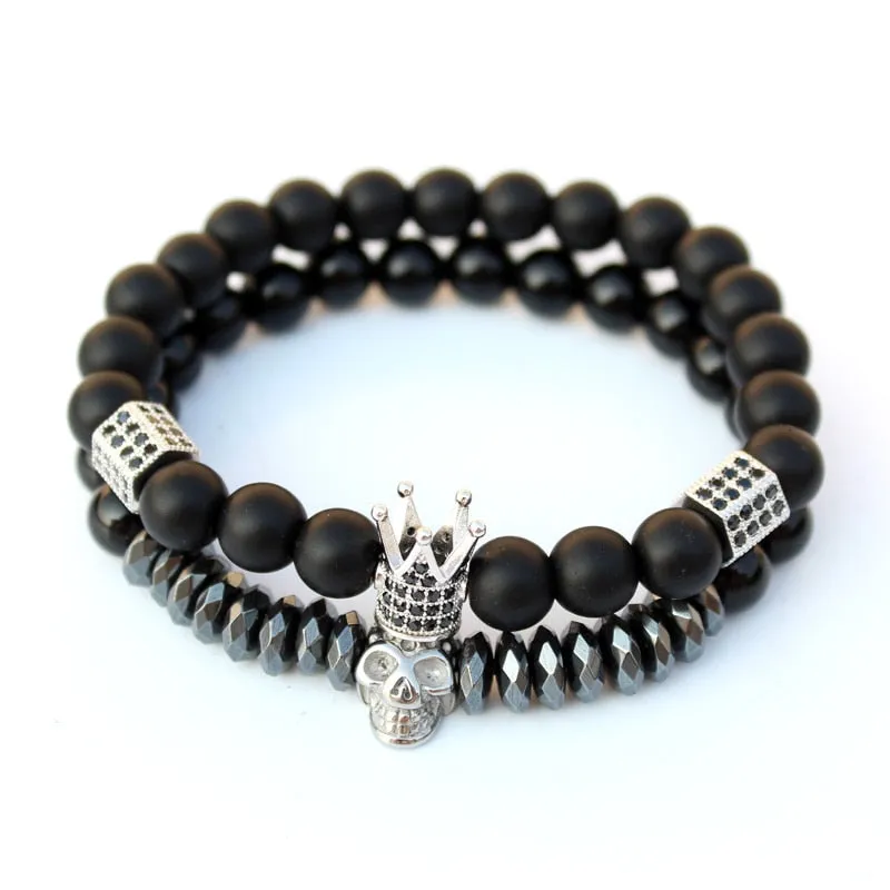 Matt Onyx Stone Bead Bracelet