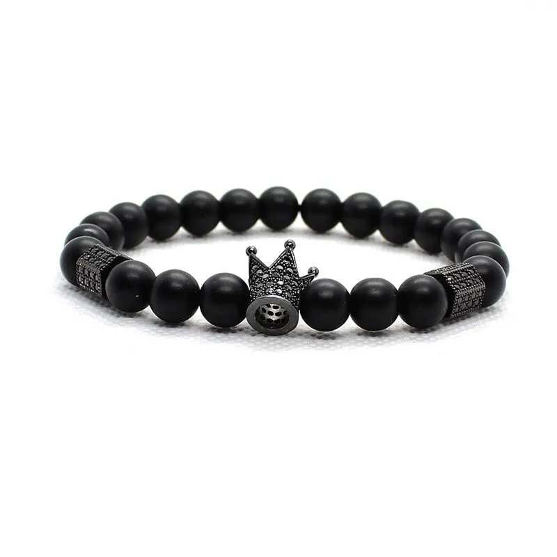 Matt Onyx Stone Bead Bracelet