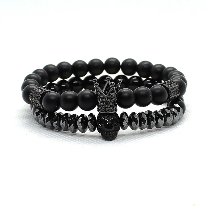 Matt Onyx Stone Bead Bracelet