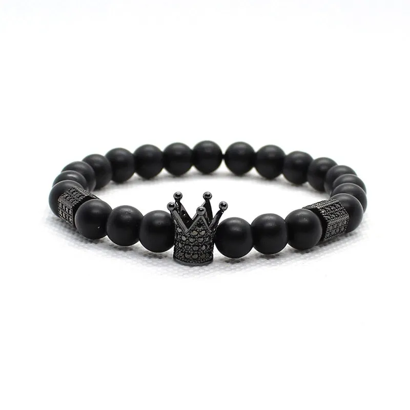 Matt Onyx Stone Bead Bracelet