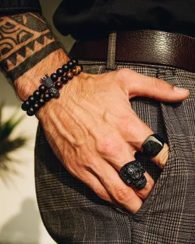 Matt Onyx Stone Bead Bracelet