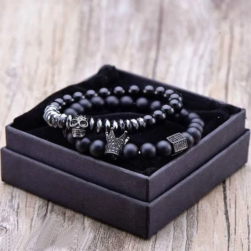Matt Onyx Stone Bead Bracelet