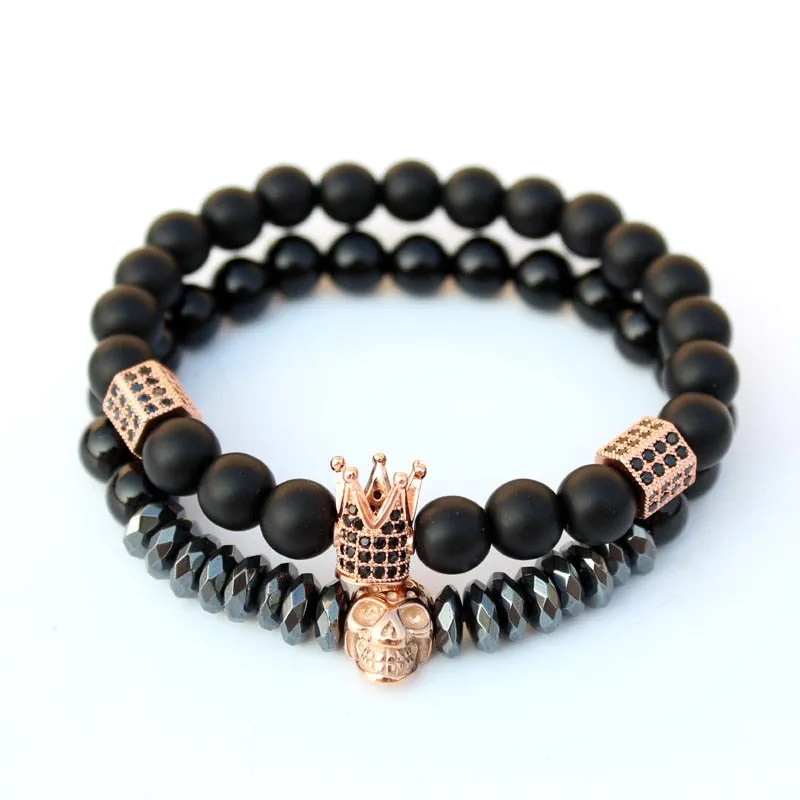 Matt Onyx Stone Bead Bracelet