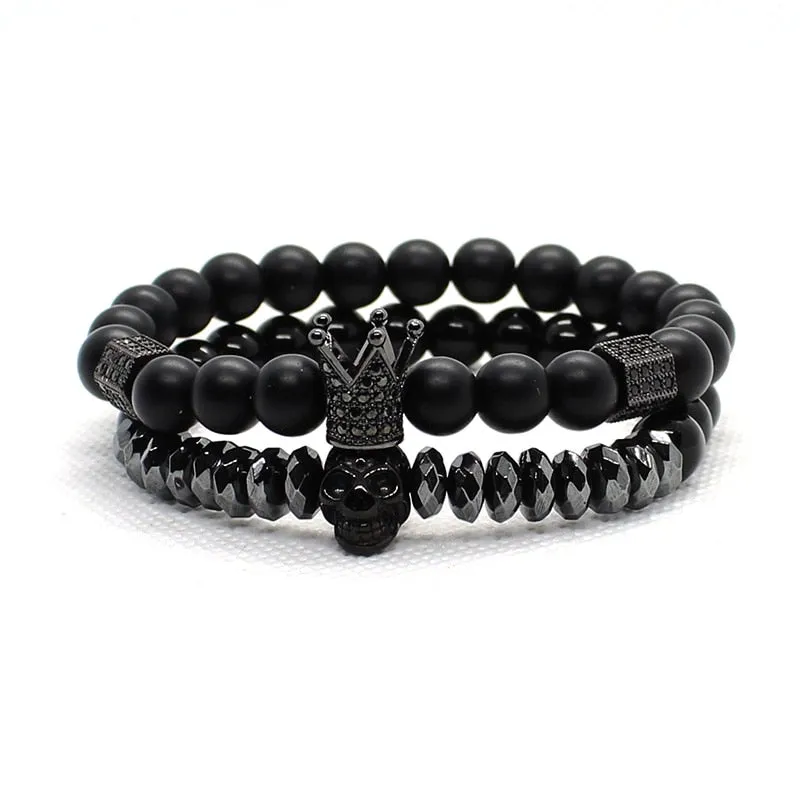 Matt Onyx Stone Bead Bracelet