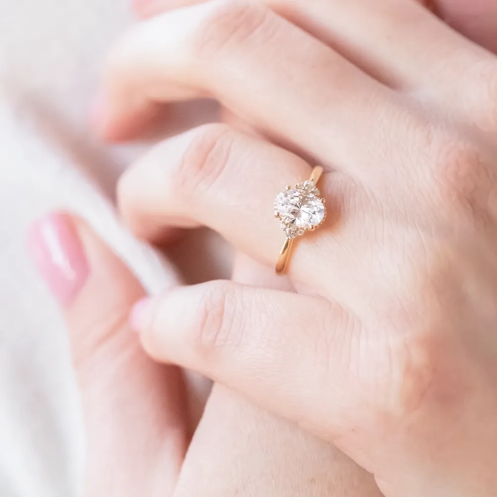Mayfair ~ Oval Side Stone Ring