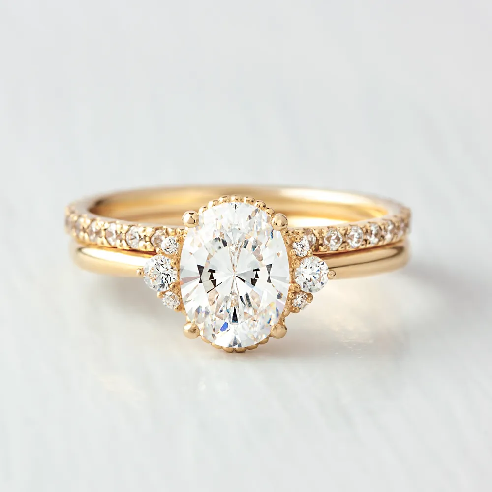 Mayfair ~ Oval Side Stone Ring