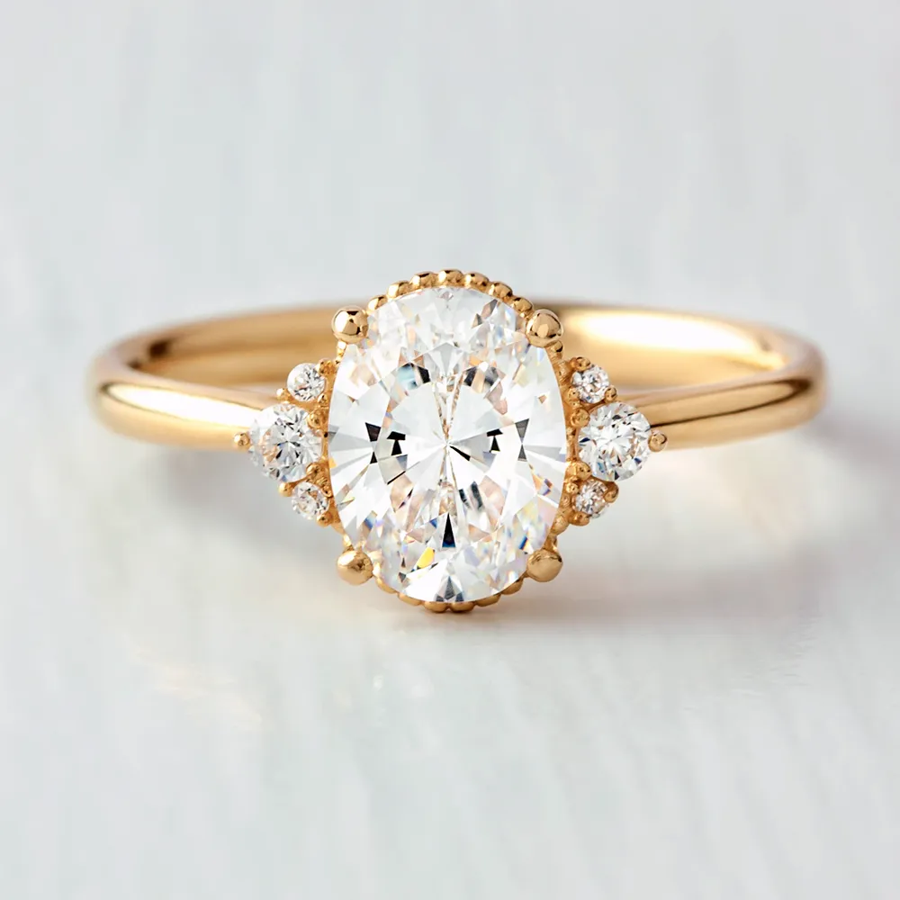 Mayfair ~ Oval Side Stone Ring