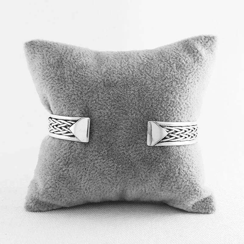 Mens Cuff Bangle - Woven Pattern
