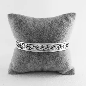 Mens Cuff Bangle - Woven Pattern