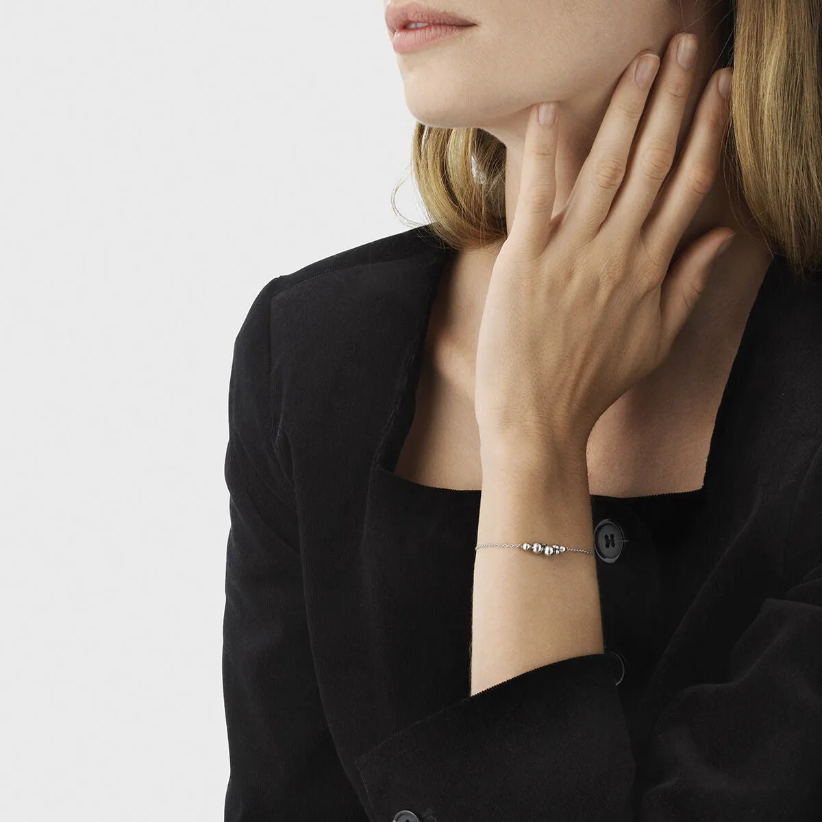 Moonlight Grapes Adjustable Silver Bracelet
