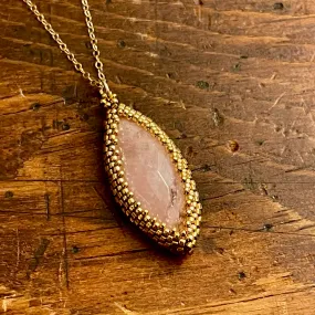 Morganite Marquise Pendant