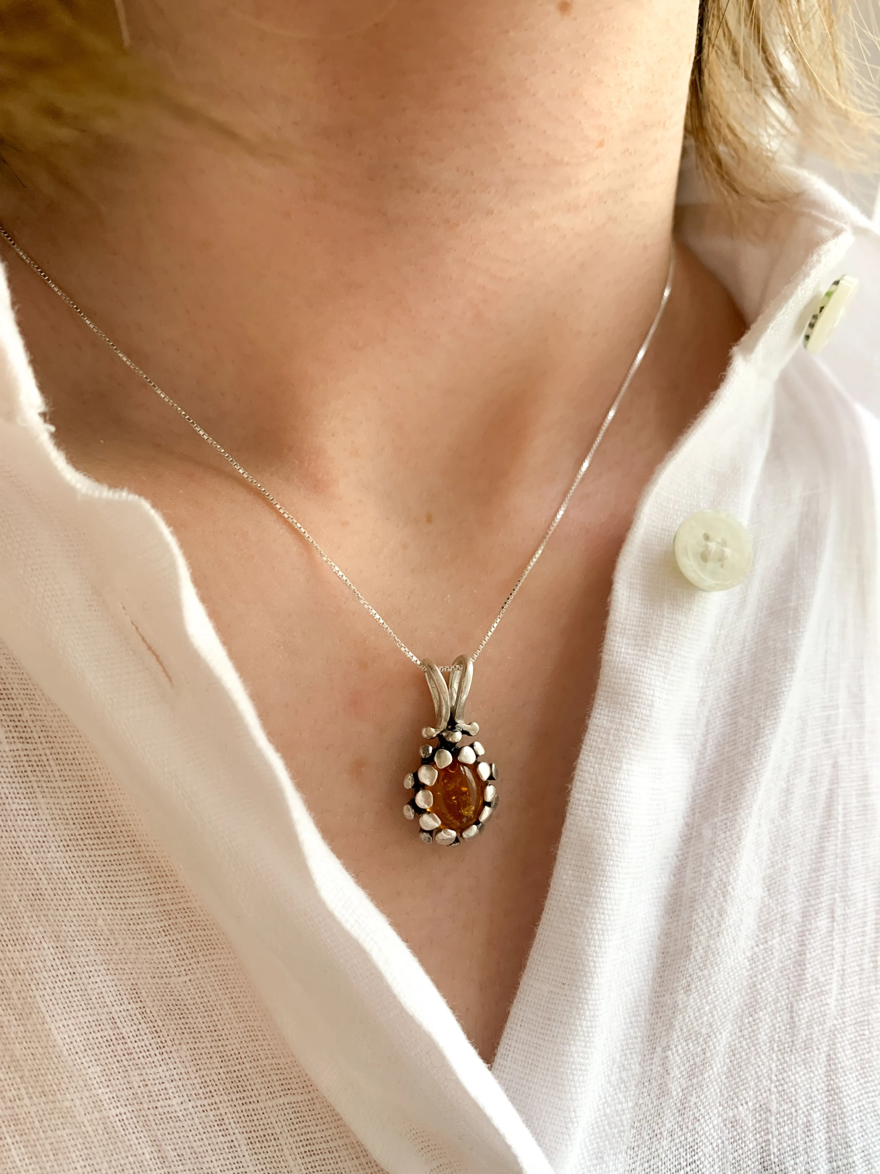 Morganite Necklace - Pink Vintage Pendant - Silver Morganite Necklace