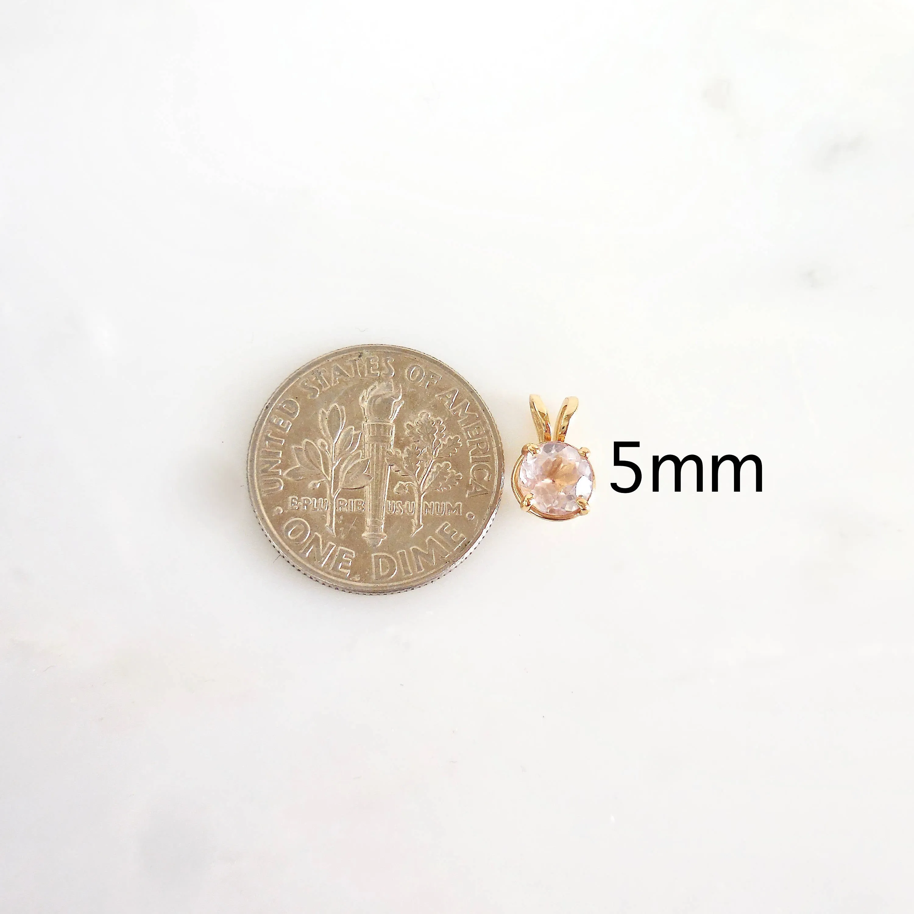 Morganite Pendant -  Morganite Solitaire Pendant - Gold Morganite Pendant