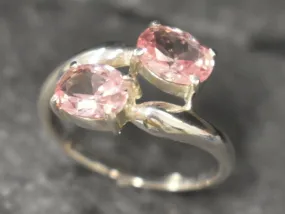 Morganite Ring - Pink Diamond Ring - Pink Bypass Ring