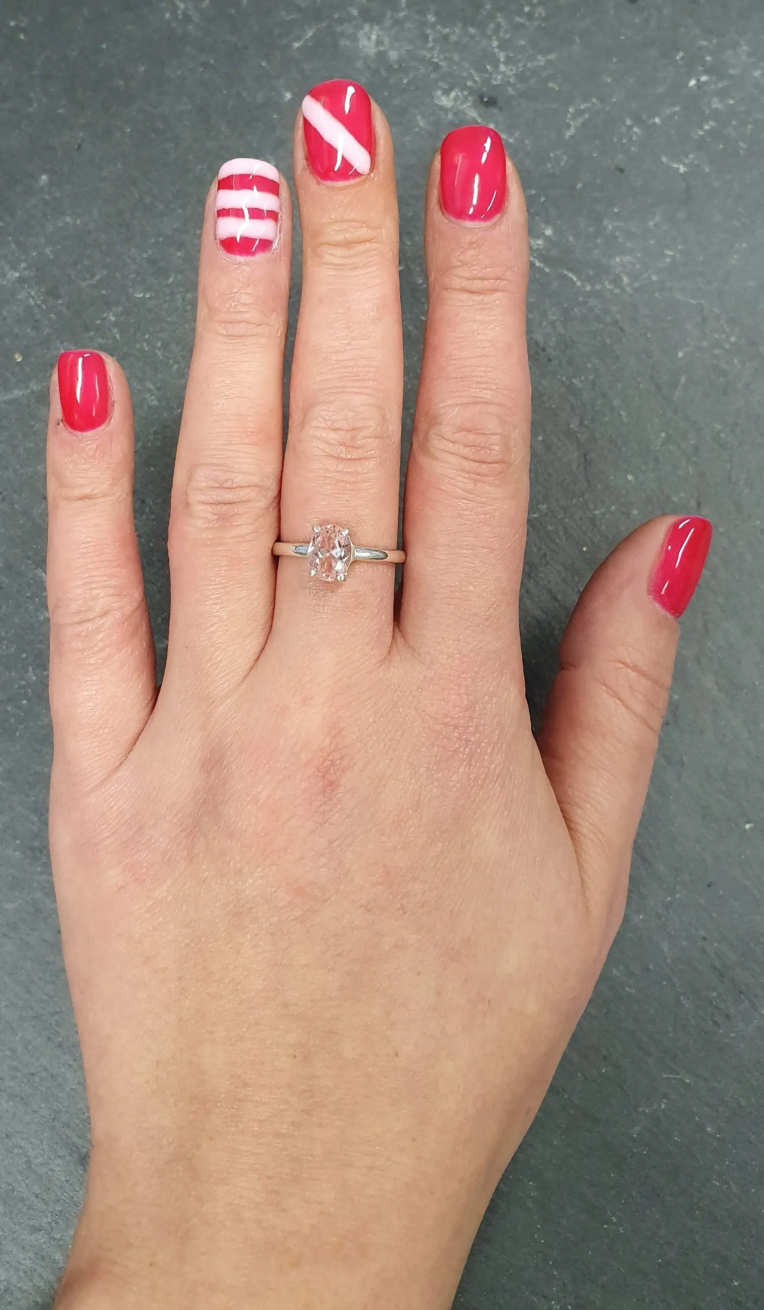 Morganite Ring - Pink Solitaire Ring - Oval Morganite Ring