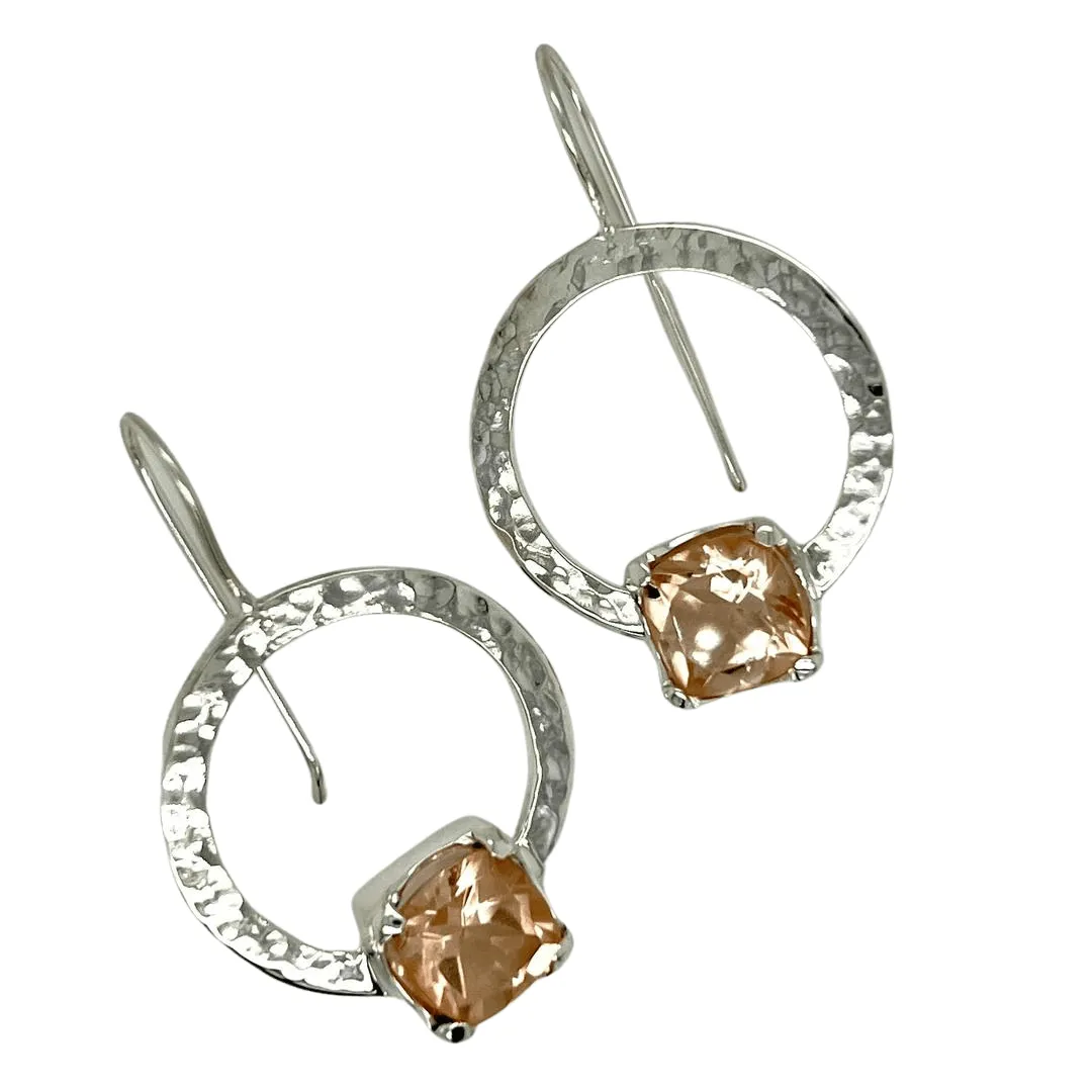 Morganite Trilogy Earrings