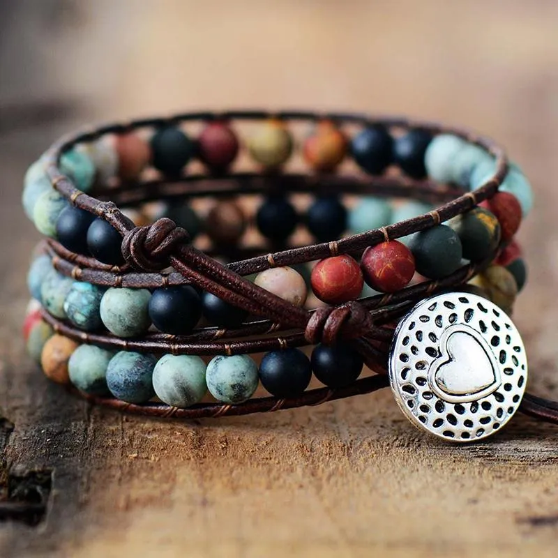Multilayer Bohemian Wrap Beaded Bracelets