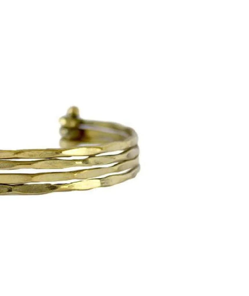 Multistrand Statement Brass Cuff