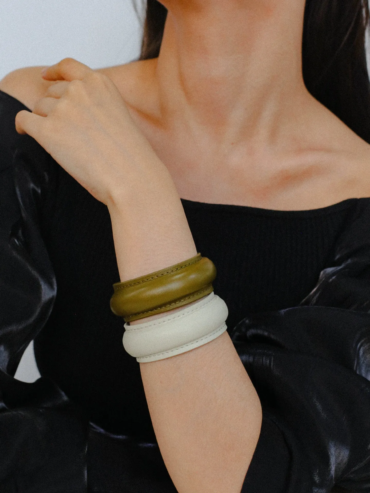 New Angora Red Leather Bracelet