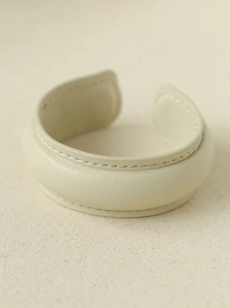New Angora Red Leather Bracelet
