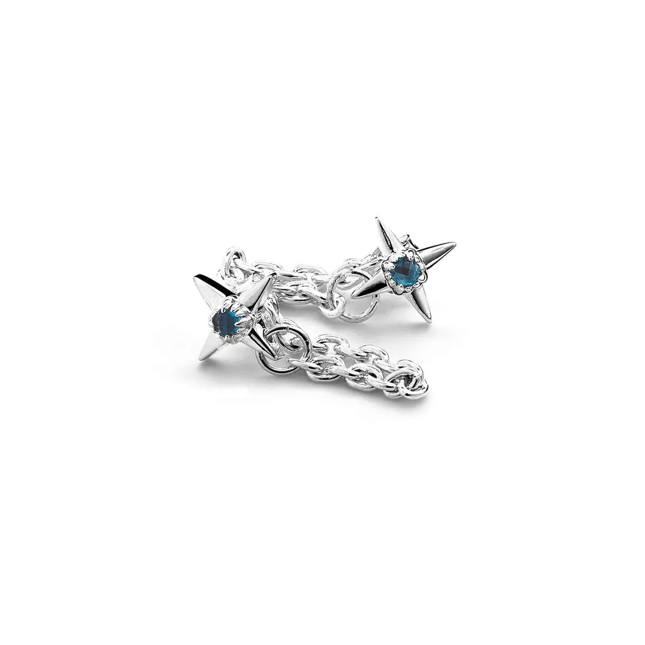Ninja Star Chain Earrings