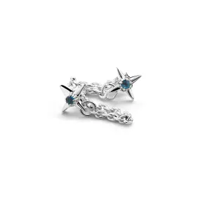 Ninja Star Chain Earrings
