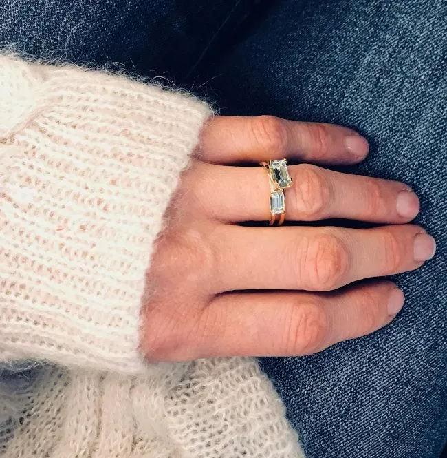 Nord 18K Gold Ring w. Aquamarine