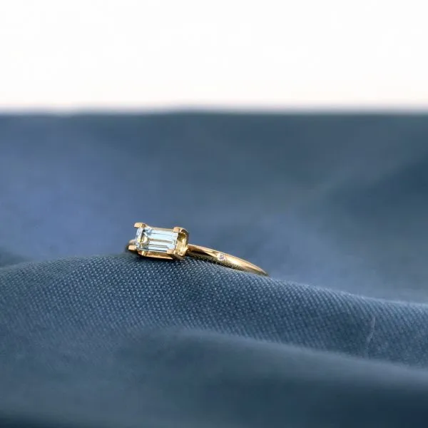 Nord 18K Gold Ring w. Aquamarine