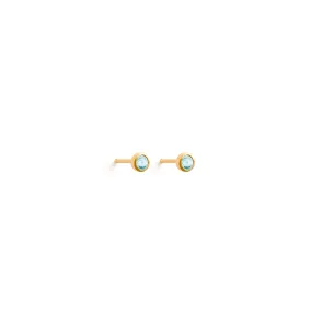November Topaz Birthstone Stud Earrings