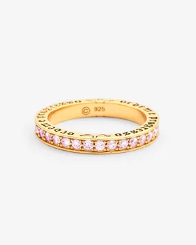 Ordem E Progresso Ring - Gold & Light Pink